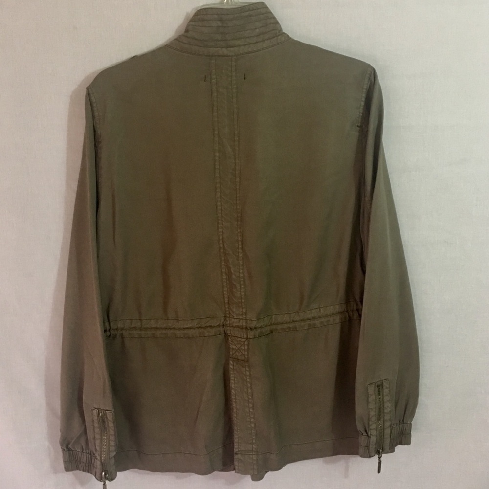 Max Jeans Green Tencel Utility Military Jacket - Picture 3 of 4
